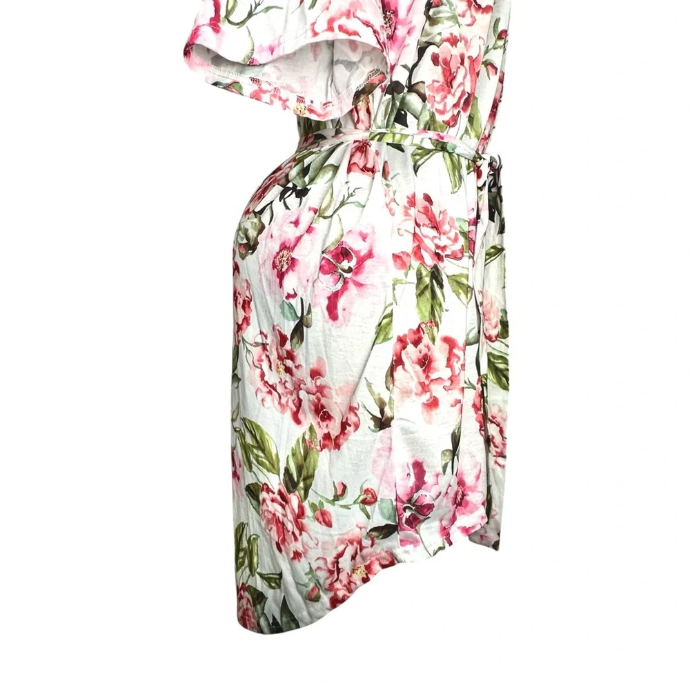 Show Me Your Mumu BRIE Robe Kimono Pink Floral Bridal Beach Cover-Up One‎ Size